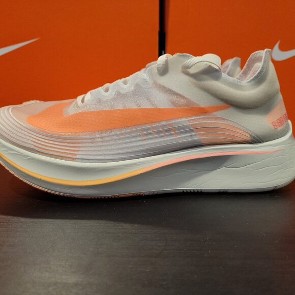 Nike Running Zoom Fly SP🔥Women's Sz 8 Lightweight Training Shoes White/Orange - Picture 1 of 16